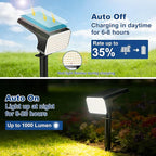 LANSOW Solar Spot Lights Outdoor Waterproof IP67, (2 Pack/90 LED/4 Modes) Solar Landscape Spotlights, 2-in-1 Solar Powered Flood Lights for Yard Garden Pathway Outside Tree, Auto ON/Off(Warm White)