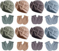 Newborn Baby Girl Hats Mittens Set Cotton Hospital Bow Hat Beanies Caps Gloves for New Born Girls 0-6 Months