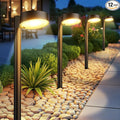 Ahaorigin 12 Pack Solar Pathway Lights Outdoor, 12 Brighter LED Solar Lights Outdoor Waterproof, Up to 12 Hrs Modern Solar Powered Path Light for Yard Garden Walkway Driveway