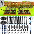 Bonviee Drip Irrigation System 230FT – Quick Connect Garden Watering Kit with Adjustable Drip Emitters, 1/4” & 5/16” Tubing for Raised Beds, Greenhouse, Lawn, Automatic Timer Compatible