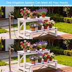 Thiswing 100FT 360° Adjustable Drip Irrigation Kit – 1/4" Tubing with 18 Nozzles, Full-Circle Spray for Greenhouse, Vegetable Garden & Potted Plants, Water-Saving DIY Irrigation System