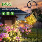 Solar Lights Outdoor Decorative, 2 Pack Metal Watering Can Lights Outdoor Waterproof, Small Patio Light Yard Lawn Pathway Decor, Gardening Gifts for Women Mom Grandma