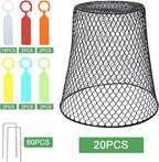 20 Pcs 9"×9" (Multiple Sizes/Quantities Available) Chicken Wire Plant Protectors from Animals, Plant Cage Garden Cloche to Protect Plants Vegetables from Rabbits Squirrels Chicken