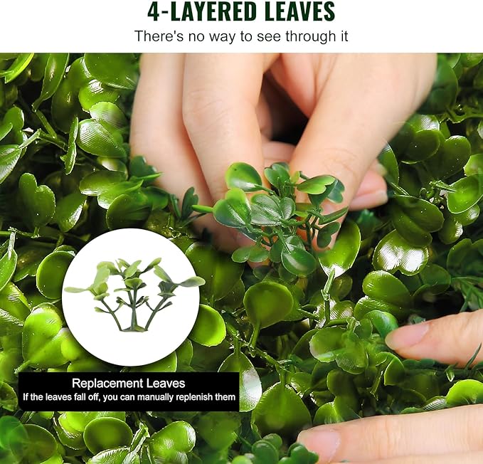VEVOR Artificial Boxwood Spiral Topiary Trees, 3ft Tall (2 Pieces) Faux Plant Outdoor, All-Year Green Fake Plant with Replaceable Leaves for Decorative/Indoor/Porch/Garden