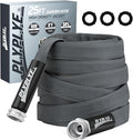 Garden Hose 25ft, Made of TPU(Not PVC), Ultra-Light & Flexible Water Hose, Non-Shrinking, Easy to Store, Drinking Water Safe Material, All-weather, Black&Gray