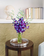 KaBloom PRIME NEXT DAY DELIVERY - Fall Collection - Exotic Sapphire Orchid Bouquet of 10 Blue Orchid with Vase.Gift for Birthday,Anniversary, Get Well, Thank You,Valentine, Mother’s Day Fresh Flowers
