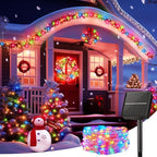 Minetom Solar String Lights for Outside, 33Ft 100 LED Outdoor Solar Fairy Lights, 8 Modes Balcony Lights for Tree Patio Christmas Party Wedding Decor 4PC