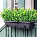 AGIRL 24 Bundles Fake Plants Greenery Stems,Artificial Plants for Outdoor,No Fade Faux Plastic Plants for Hanging Indoor,St Patricks Day Decoration Garden Porch Window Box Home Wedding Farmhouse