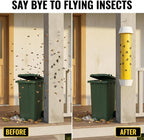Sticky Fly Traps Indoor Outdoor 6 Pack, Super Sticky Hanging Hook Non-Toxic Fruit Fly Traps for Wasps Insects Moths Mosquitoes Fruit Flies Spiders Fleas Bugs and Gnats,Family and Pet Safe