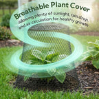 SOUJOY 10 Pcs Chicken Wire Plant Covers, 8 x 8 Inches Metal Garden Cloche with 30 Garden Stakes and 20 Waterproof Labels, Plant Protectors from Animals for Keeping Bunnies Chicken Squirrels Birds Out