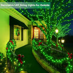 Extra-Long 144FT Solar String Lights for Outside, 2 Pack 400LED Solar St. Patrick's Day Lights Waterproof, Copper Wire 8 Modes Twinkle Fairy Lights Outdoor for Tree Garden Party Xmas Decor (Green)