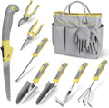 Garden Tool Set, Carsolt 10 Piece Stainless Steel Heavy Duty Gardening Tool Set for Digging Planting Pruning Gardening Kit with Durable Bag Gloves Gift Box Ideal Garden Gifts for Women Men