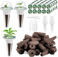 Tigvio 66pcs Hydroponic Seed Pod Kit - Compatible with Aerogarden and All Brands - Grow Anything Indoor Garden System - Includes 15 Grow Sponges, 15 Baskets, 20 Labels and Tweezer for Easy Planting