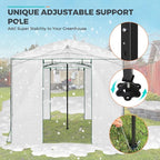 EAGLE PEAK 12x8 Portable Walk in Greenhouse, Pop Up Indoor Outdoor Greenhouse, Green House Kit with Zippered Roll-Up Doors, Windows + Support Pole, PE Cover, Clear/White