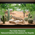 RAINFLOW 2PCS Reptile Plants for Terrarium - Fake Hanging Terrarium Plants, Artificial Boston Fern for Bearded Dragon Snake Geckos Hermit Crab Lizard Chameleon Turtle Reptile Decor(L31.5)