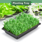 Sckee Upgraded 10 Pack Plant Growing Trays Seed Starting Tray Microgreens Growing Trays Seedling Plant Germination Starter Tray Transplant Fodder Flats, No Holes, No Leakage, Reusable (1017)