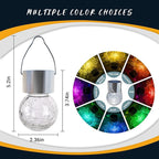 GIGALUMI Solar Lights Outdoor Waterproof, 16 Pack Solar Hanging Lights Garden Decor, Gifts for Women, Solar Outdoor Lantern Waterproof Cracked Glass for Yard, Fence, Tree(Warm White)