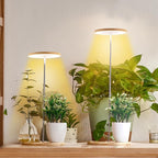 yadoker Plant Grow Light for Indoor Plant,Bamboo Mini LED Grow Light Garden,Height Adjustable,Automatic Timer with 8/12/16 Hours