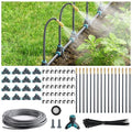 98FT 1/4" Quick-Connect Drip Irrigation System Kit, Automatic Garden Watering System with 16 Pcs Adjustable Spray Nozzles for Garden, Greenhouse, Yard, Lawn
