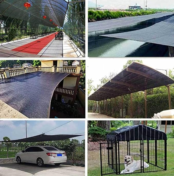 Shade Cloth for Plants Outdoor Pergola Shade Cover Multifunctional Rectangular Shade Sail, Mesh Breathable Shade for Greenhouses, Courtyards and Flowers Plants,black-6x6m