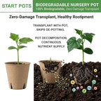 NEWMIAO 60 Pack 3.15 Inch Peat Pots, Biodegradable Seed Starter Pots for Seedlings with Drainage Holes, Germination Nursery Pots Kit Including 100 Plant Labels for Gardening (Round-60pcs)