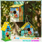 Liliful 4 Pack Birdhouse Crafts for Kids, Wooden Creative DIY Bird House Kits Arts and Crafts Set for Kids and Adults, Spring Birthday Gifts for Toddlers Ages (Holiday Style)