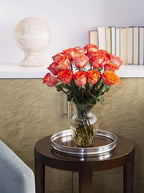 KaBloom PRIME NEXT DAY DELIVERY - Fall Collection - Bouquet of 18 Fresh Orange Roses (Farm-Fresh, Long-Stem) with Vase. Gift for Birthday, Anniversary, Thank You, Valentine, Mother’s Day Fresh Flowers