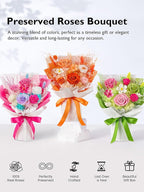 Eterfield Flowers for Delivery Prime, Mother's Day Forever Flowers Bouquet, Preserved Hotpink Roses Birthday Gifts for Her Women Wife Mom Grandma Anniversary Valentines Day Christmas
