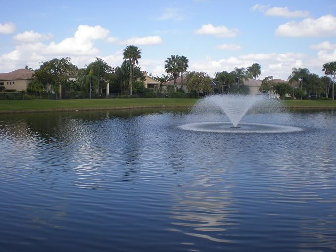 Kasco 5HP VFX Series Aerating Pond Fountain – 240V, Three Phase, 400 ft Power Cord – 5.3VFX400 - Large Pond Fountain