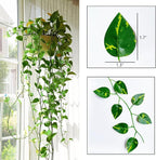 450 Feet 60 Pack Fake Greenery Hanging Garland, Artificial Ivy Leaf Plants, Vine Leaves, Flowers Foliage for Bedroom Garden Wall Decor