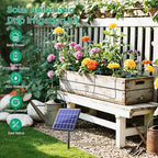 NFESOLAR 3W Solar Automatic Drip Irrigation Kit with LCD Timer, Customizable Watering Duration 1–30min & Interval 3h–7d, Anti-Siphoning Device for Potted Plants, Balcony, Garden, Patio, Vacation