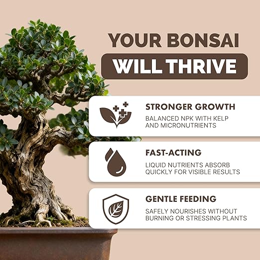 Bonsai Fertilizer – Liquid Plant Food for Healthy Growth, Vibrant Foliage & Stronger Root Development, 32 oz