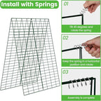Foldable Cucumber Trellis - 3 Pack, 48" L x 34" W A-Frame Trellis, Climbing Plants Support Raised Bed Trellis, with Twist Ties & Plant Bags for Outdoor Yards Gardens