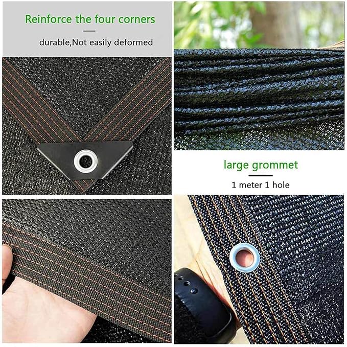 Garden Shade Canopy 4x4 Shade Cloth for Greenhouse Heat Insulation Shade Cloth, Tear Resistance, 90% Shade Sail for Garden Pergola Plant Balcony Courtyard,black-4x7m