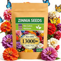 LUOJIBIE Zinnia Seeds, 13000+ Bulk Pack Mixed Colors Large Blooms Seeds, California Giant Zinnia Seeds for 2026, High Germination Non-GMO, Wildflower Seeds for Planting Indoor Outdoor, Open Pollinated
