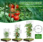 Garden Trellis, New Widened 3 Pack Tomato Cage For Garden, Up To 57'' Heavy-Duty Plant Support Tomato Trellis, Adjustable Height Tomato Stakes,Climbing Vines Flowers Stands Cucumber Trellis Plant Cage