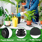 Wave Plant Saucer - 6/8/10 inch Plant Trays to Catch Water, Plastic Flower Pot Saucers for Indoor and Outdoor Garden（6 Packs ）