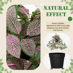 2 Pack Fake Hanging Plants for Shelf in Back Pot, Small Artificial Hanging Ivy Vine Plants Indoor Fake Potted Greenery Plant for Room Bathroom Kitchen Wall End Table Mimi Faux Nerve Plant Set Decor