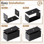 Devoko 100 Gallon Waterproof Large Resin Deck Box Indoor Outdoor Lockable Storage Container for Patio Furniture Cushions Garden Tools (100 Gallon, Black)