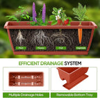 CADUKE Raised Garden Bed, Garden Raised Planter Box with Legs, 32" Elevated Vegetable Garden Beds with Drainage Holes & Trellis, Herb Garden Planter Outdoor for Vegetables, Balcony, Red