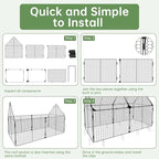 Decoroca 4x2ft Chicken Wire Plant Protectors - Crop Cage with Flip-Top&10 Ground Stakes, Outdoor Plant Protection Cage Keep Animals Out of Your Vegetable Garden - Suitable for 4x2ft Raised Garden Bed