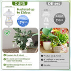 11 oz Up Large Plant Watering Globes, Self Watering Planter Insert, Glass Plant Watering Devices, Mushroom Self Watering Globes, Automatic Watering Bulbs for Indoor Outdoor Plants (Large 4-Pack)
