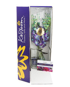 KaBloom - Exotic Sapphire Orchid Bouquet of Blue Orchids from Thailand with Vase - Fresh Flowers for Birthday, Valentine's & Mother's Day