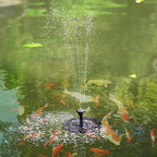 AMZtime Solar Water Fountain, Upgraded Solar Bird Bath Fountains with 6 Nozzles, Free Standing Floating Solar Powered Water Fountain Pump for Bird Bath, Garden, Pond, Pool and Outdoor