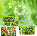 400Pcs Plant Support Clips,Plastic Tomato Support Clip,Garden Vine Clips for Climbing Plants,Stalk,Yrellis,Outdoor,Indoor,Greenhouse(White)