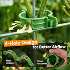 100pcs Tomato Clips for Climbing plants, Plastic Trellis Plant Support Clips for Garden, Reusable Clips for Supporting Grape Tomato Vine and Vegetables Plants to Grow Upright Makes Plants Healthier