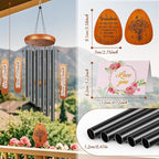 Memorial Sympathy Wind Chimes for Loss of Loved One, Winzwon Wind Chimes for Outside, Bereavement Sympathy Memorial Gifts for Loss of Mom Dad Husband Condolence Remembrance, Garden Patio Balcony Decor