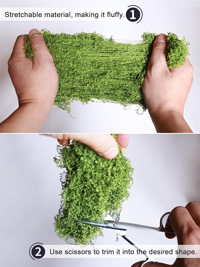 Light Green 8.8oz Artificial Floral Moss Fake Greenery Moss Faux Plant for DIY Crafts Fairy Garden Pot Filler Vase Greenery Decorating Project Indoor Model Making Walls Glass Decor Forlaoers