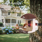 Smart Bird Feeder with Camera Solar Powered, 2.5K HD Birdwatching Camera with Free AI Bird Identification, Instant Notifications & Auto Video Capture, for Dad Granpa Birdlovers, Brown