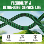 Garden Hose 75 ft NON-EXPANDABLE Water Hose, Flexible & Lightweight Kink Resistant Hybrid Hose, Leak-Proof Heavy Duty, Super Durable Fabric with 3/4" Solid Brass Connectors